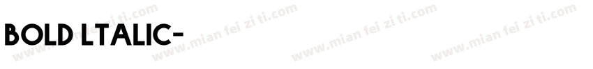 bold ltalic字体转换